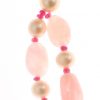 Collier double rangs, en perle blanche d’eau douce, quartz rose, fermoir en vermeil – Image 2