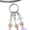 Torc en argent avec brindilles constituées d’aigue-marine, améthyste, et perle de culture – Image 3