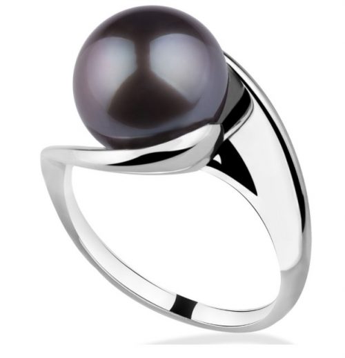 Bague en argent et perle de Tahiti