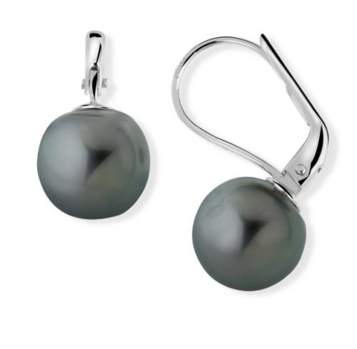 Boucles d'oreilles en or blanc et perles de Tahiti