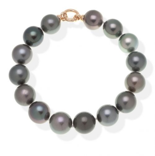 Bracelet en perles de Tahiti et fermoir en or jaune