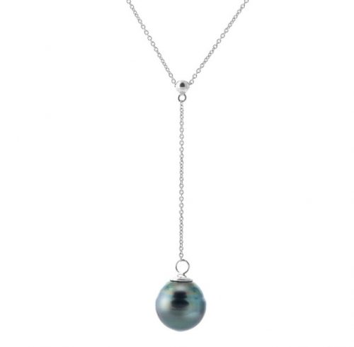 Collier en argent avec une perle de Tahiti