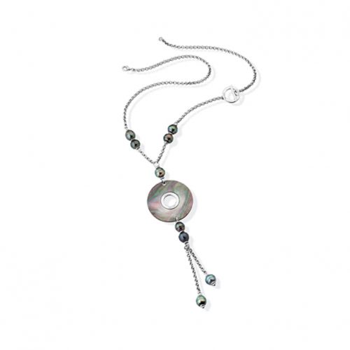 Collier en argent et perles de Tahiti